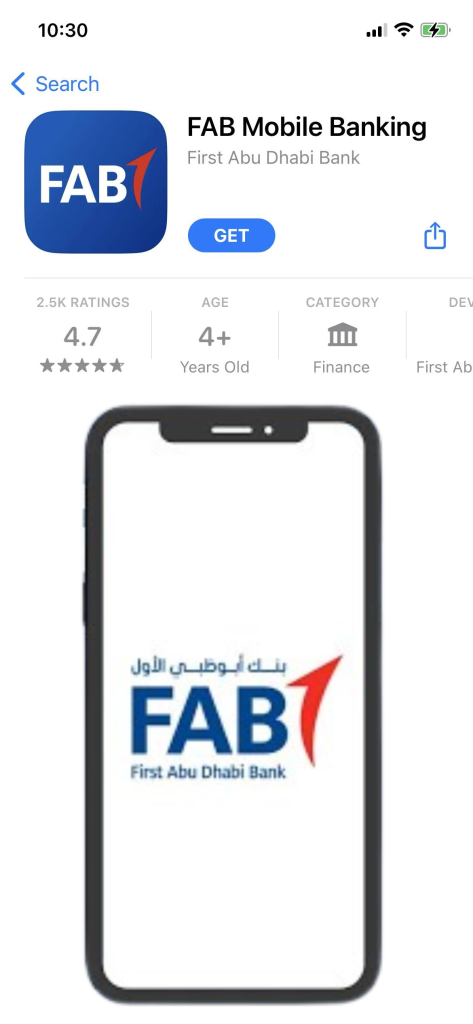 FAB Bank App Store